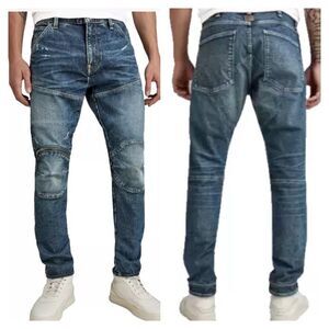 G-Star Raw 5620 Knee Zip Pocket Button-Fly 3D Slim Jeans Size 34 Grunge Hip-Hop